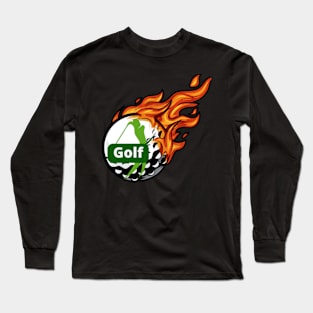 fire golf ball Long Sleeve T-Shirt